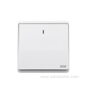 UK Standard 1Gang 2Way Switch with Neon White